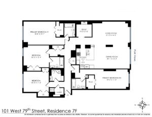 Floor Plan for 101 W 79th St apt 7Fg New